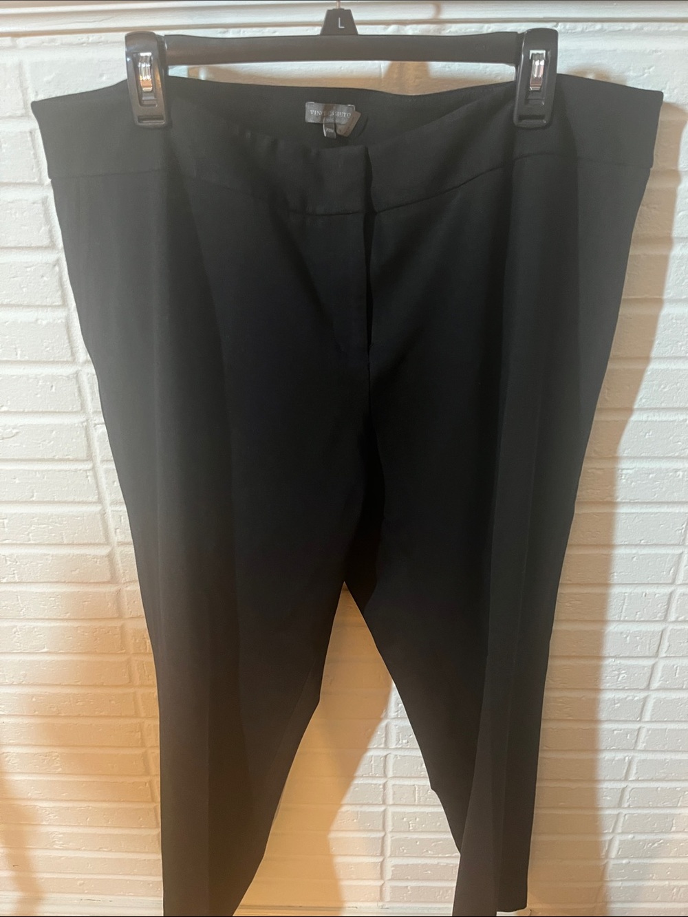 Black Classic Straight Dress Pants by Vince Camuto - Picture 2 of 5
